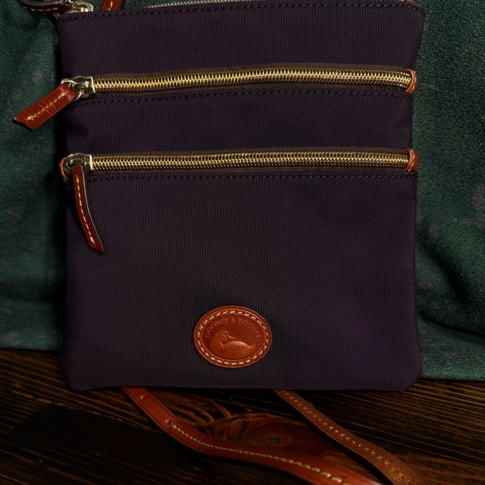 Dooney & Bourke Dark Plum (red interior) Crossbody Bag